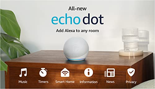 Amazon Echo Dot (newest model), Vibrant sounding Alexa speaker, Great for bedrooms, dining rooms and offices, Charcoal