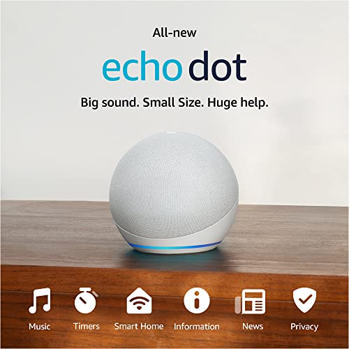 Amazon Echo Dot (newest model), Vibrant sounding Alexa speaker, Great for bedrooms, dining rooms and offices, Charcoal