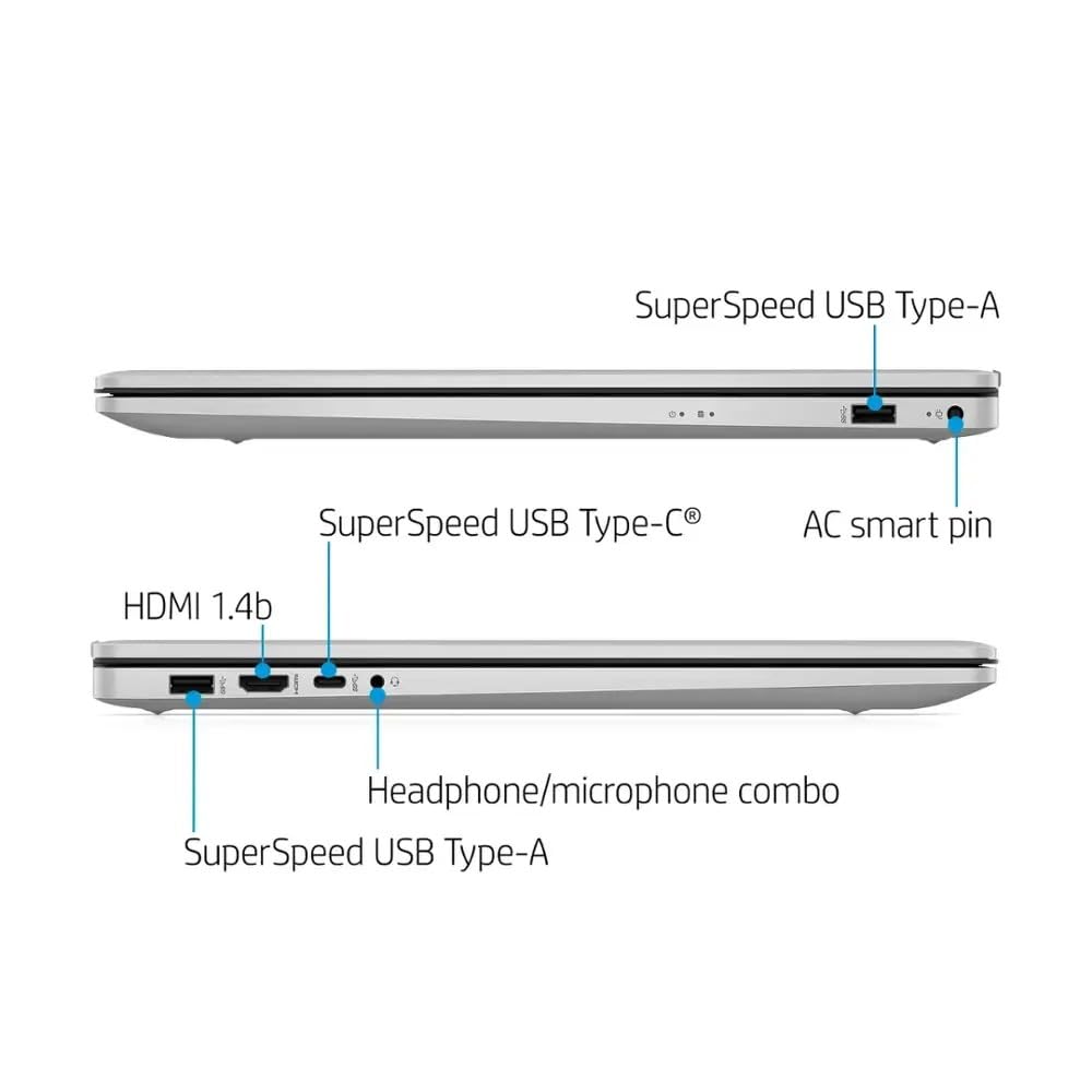 HP Laptop with Wireless Buds, 17.3" HD Display, Touch Screen, 16GB RAM, 512GB SSD Drive, Intel 6-Core Processor, HDMI, USB-Type C, Windows 11