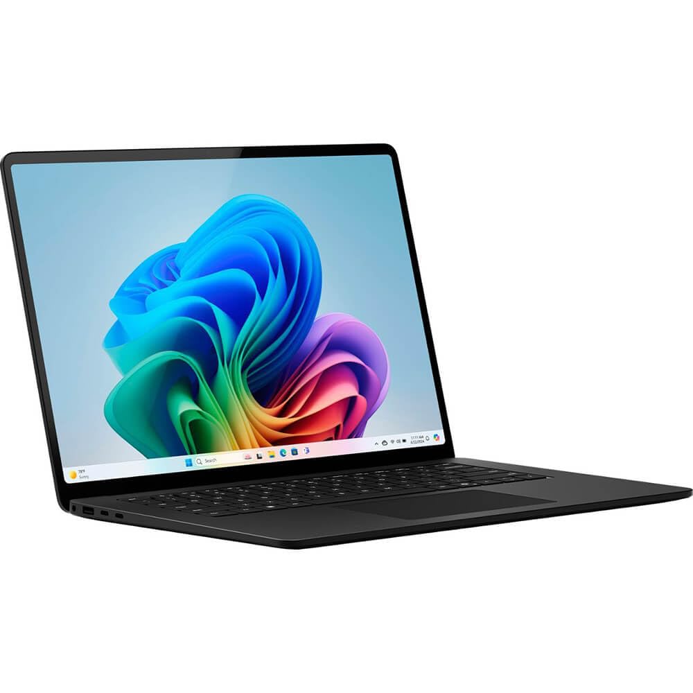 Microsoft Surface Laptop (2024), Windows 11 Copilot+ PC, 15" Touchscreen Display, Snapdragon X Elite (12 core), 16GB RAM, 256GB SSD Storage, Platinum