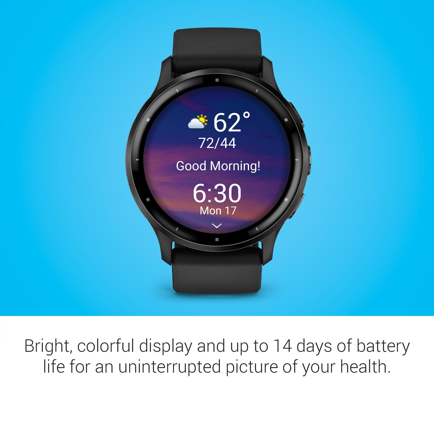 Garmin Venu 3S Soft Gold Stainless Steel Bezel 1.2-Inch AMOLED Touchscreen Display Smart Watch with 41mm French Gray Case and Silicone Band