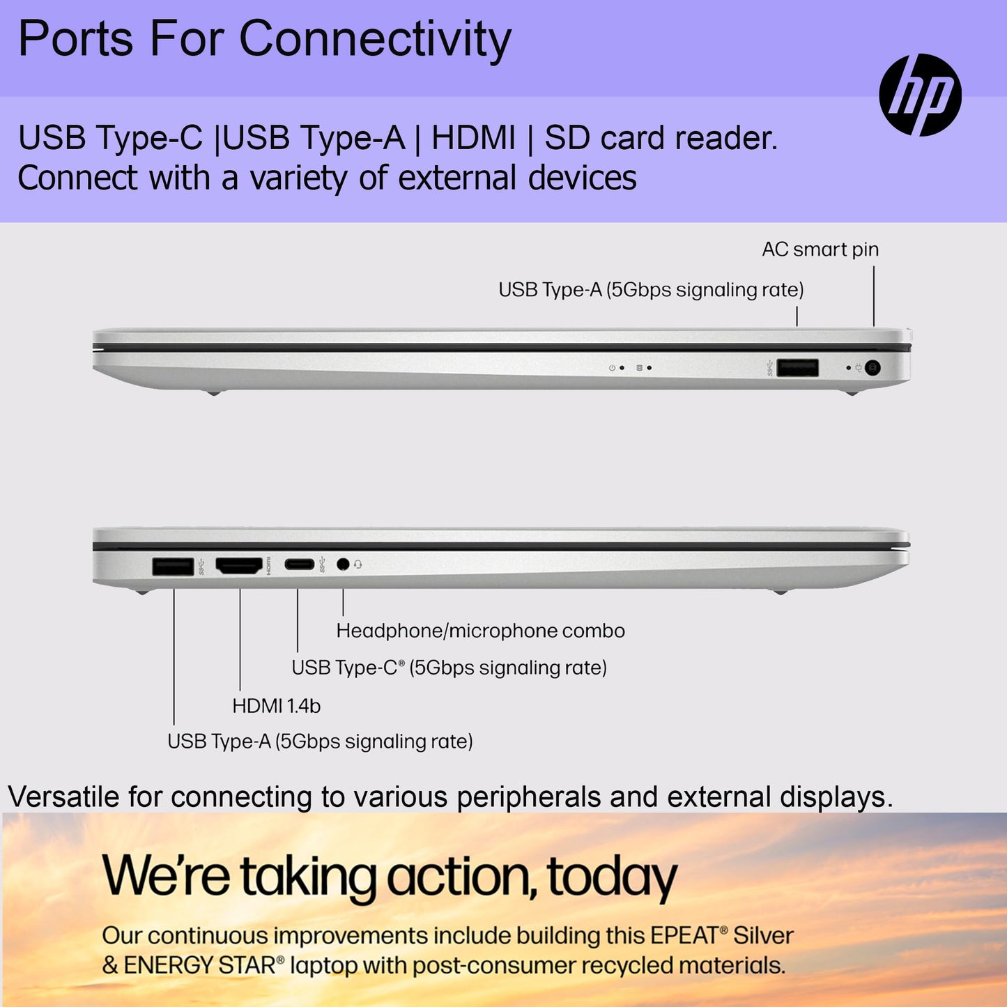 HP Laptop with Wireless Buds, 17.3" HD Display, Touch Screen, 16GB RAM, 512GB SSD Drive, Intel 6-Core Processor, HDMI, USB-Type C, Windows 11