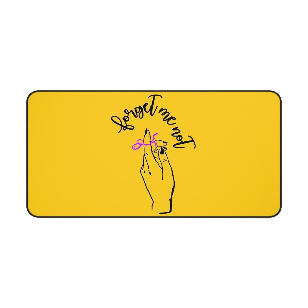 Yellow Desk Mat - Forget me (k)Not