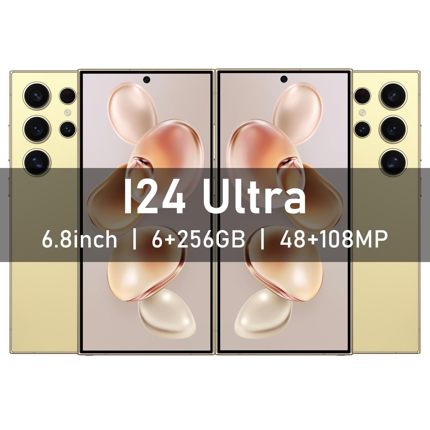 I24 Ultra Unlocked Smartphone,6GB+256GB Built in Pen with128GB Memory Card Cell Phone Android 13, 6.8" HD Screen Unlocked Cell Phone, 6800mAh, 48MP+108MP Dual Camera/Fingerprint Lock (Green)
