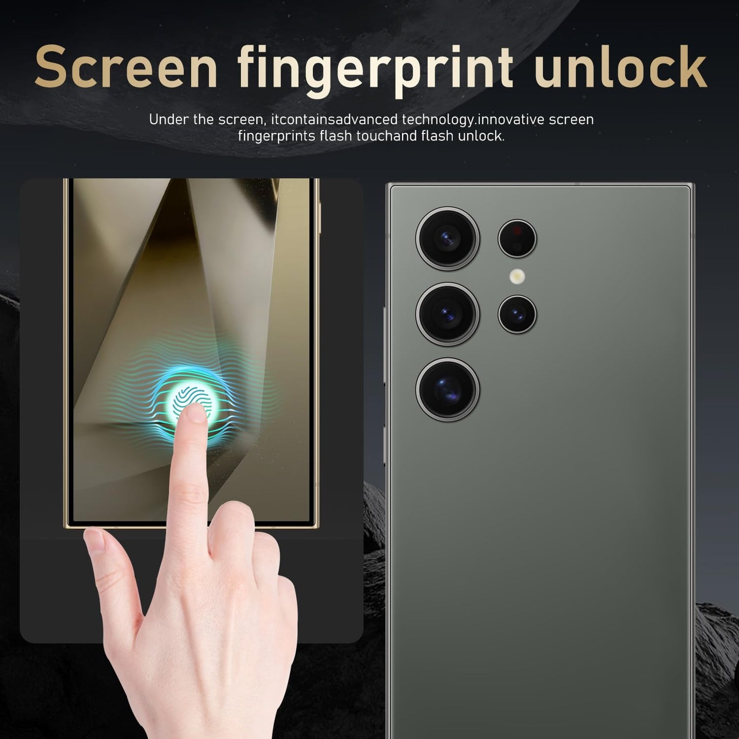I24 Ultra Unlocked Smartphone,6GB+256GB Built in Pen with128GB Memory Card Cell Phone Android 13, 6.8" HD Screen Unlocked Cell Phone, 6800mAh, 48MP+108MP Dual Camera/Fingerprint Lock (Green)