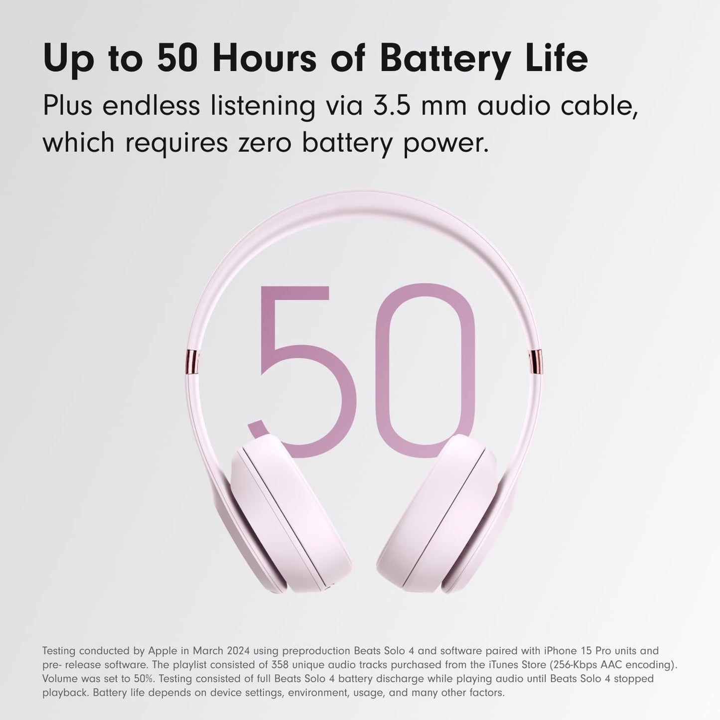 Beats Solo 4 - Wireless Bluetooth On-Ear Headphones, Cloud Pink (Renewed Premium)