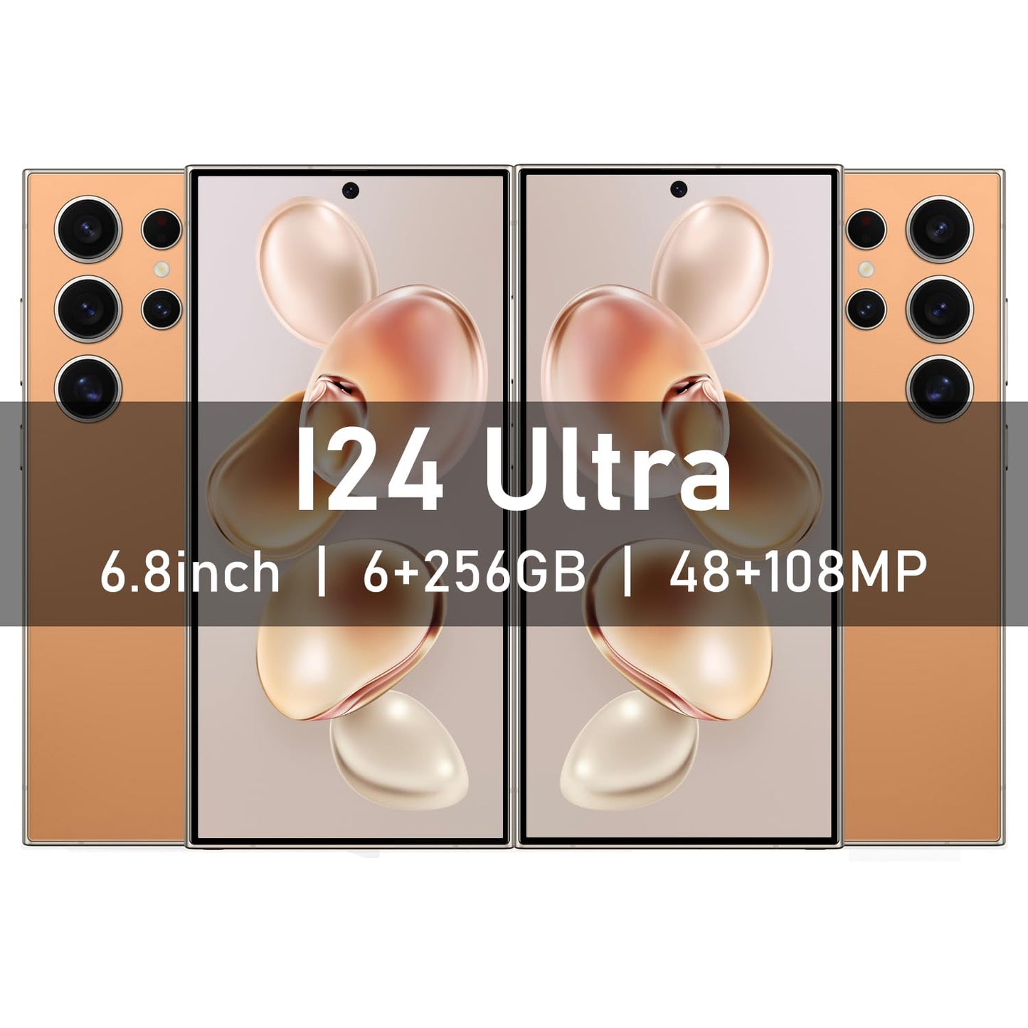 I24 Ultra Unlocked Smartphone,6GB+256GB Built in Pen with128GB Memory Card Cell Phone Android 13, 6.8" HD Screen Unlocked Cell Phone, 6800mAh, 48MP+108MP Dual Camera/Fingerprint Lock (Green)