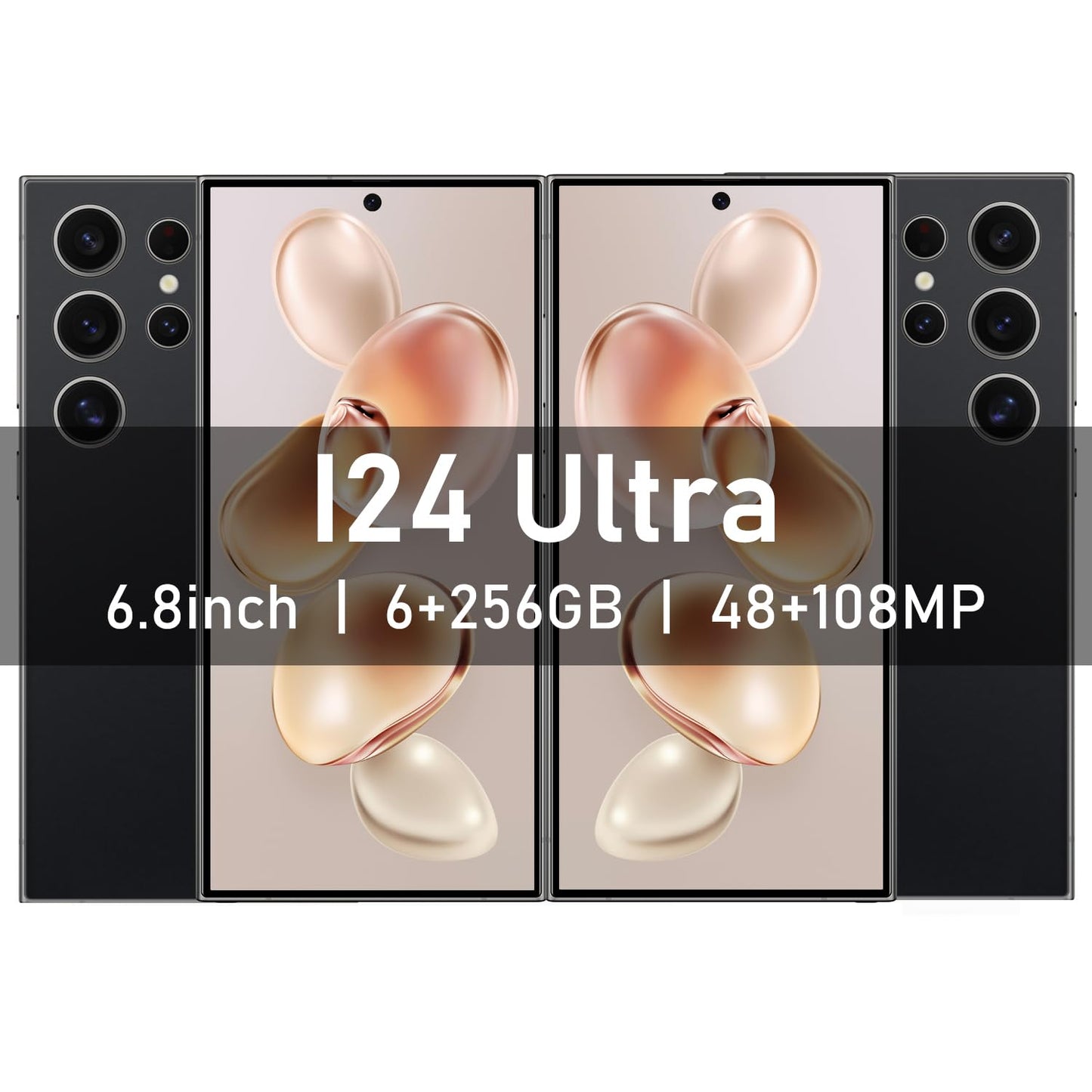 I24 Ultra Unlocked Smartphone,6GB+256GB Built in Pen with128GB Memory Card Cell Phone Android 13, 6.8" HD Screen Unlocked Cell Phone, 6800mAh, 48MP+108MP Dual Camera/Fingerprint Lock (Green)