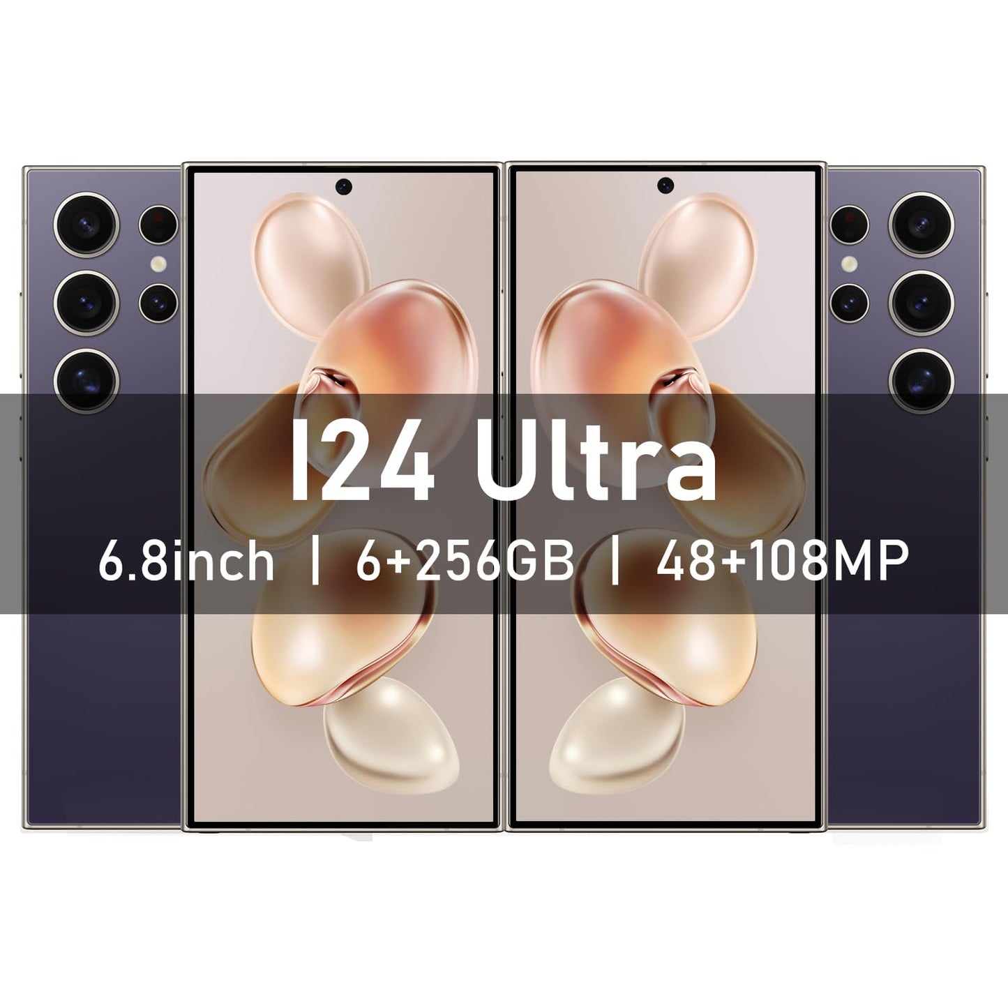 I24 Ultra Unlocked Smartphone,6GB+256GB Built in Pen with128GB Memory Card Cell Phone Android 13, 6.8" HD Screen Unlocked Cell Phone, 6800mAh, 48MP+108MP Dual Camera/Fingerprint Lock (Green)