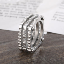 Load image into Gallery viewer, Inlaid Zircon Stainless Steel Square Shape Ring
