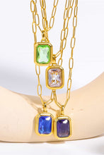 Load image into Gallery viewer, Zircon 18K Gold-Plated Geometrical Shape Pendant Necklace

