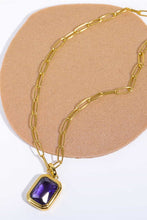 Load image into Gallery viewer, Zircon 18K Gold-Plated Geometrical Shape Pendant Necklace
